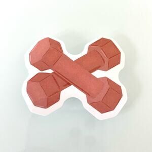 5/$10 Waterproof New Vinyl Sticker Decal Dumbell Cross Fitness Motivation